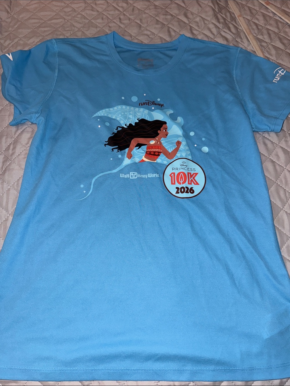 2026 Princess 10k race shirt runDisney Women's Light Blue Moana